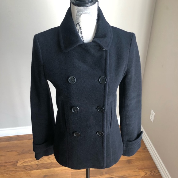 VINCE double breasted wool cashmere blend pea coat - Picture 2 of 12